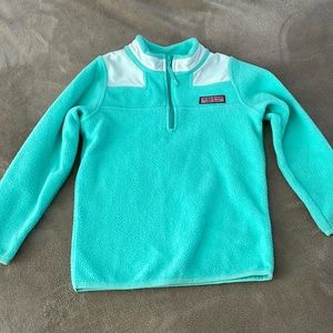 Girls size xs teal fleece pullover